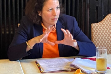 Die ÖDP-Europaabgeordnete Manuela Ripa diskutierte in Mönchengladbach-Rheydt